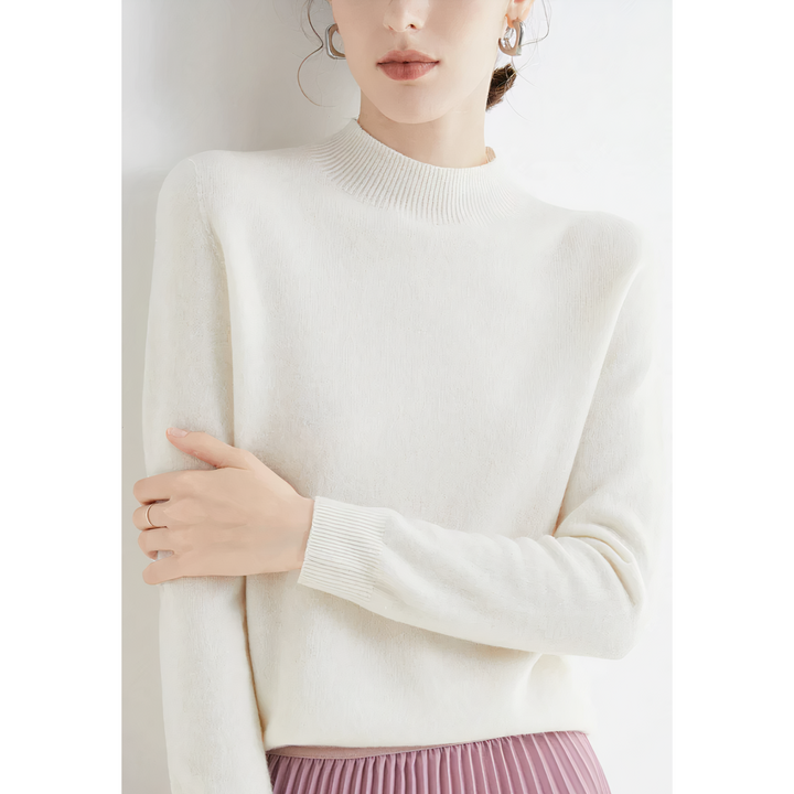 Evelina | Soft Mock Neck Knit Sweater