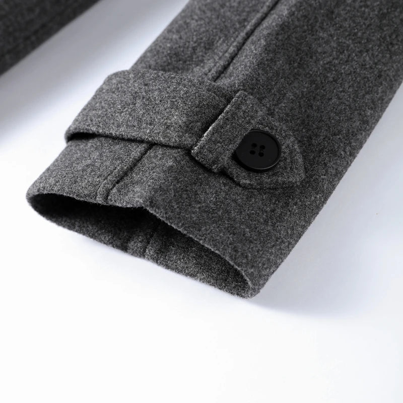 Alicia | Long Belted Wool Coat with Notch Lapels