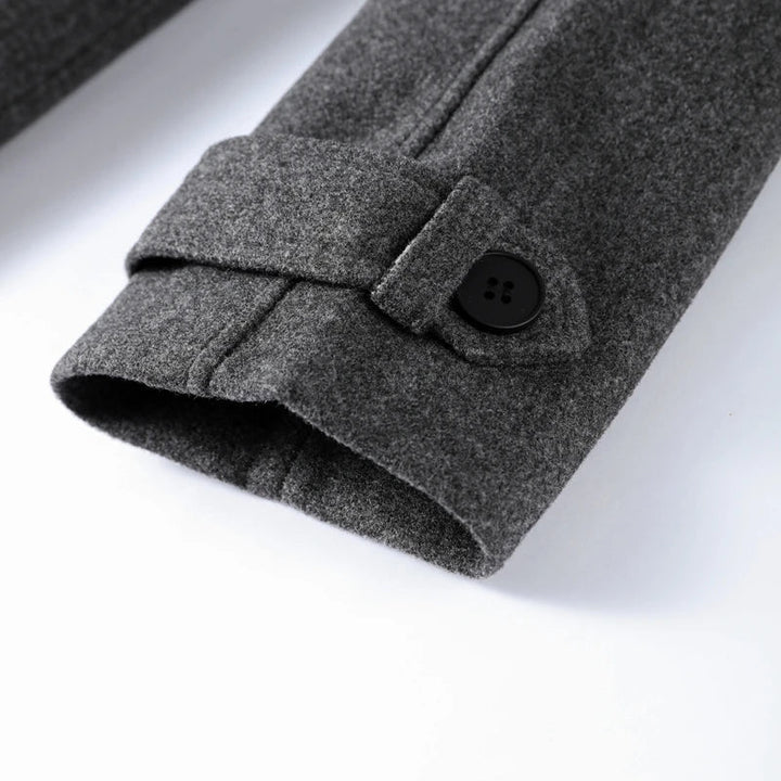 Alicia | Long Belted Wool Coat with Notch Lapels