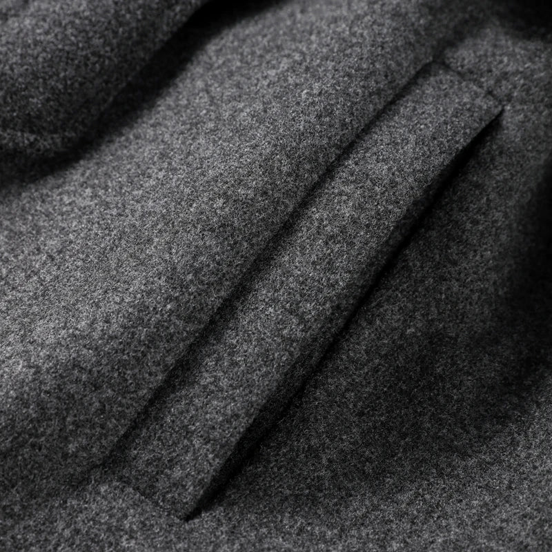 Alicia | Long Belted Wool Coat with Notch Lapels