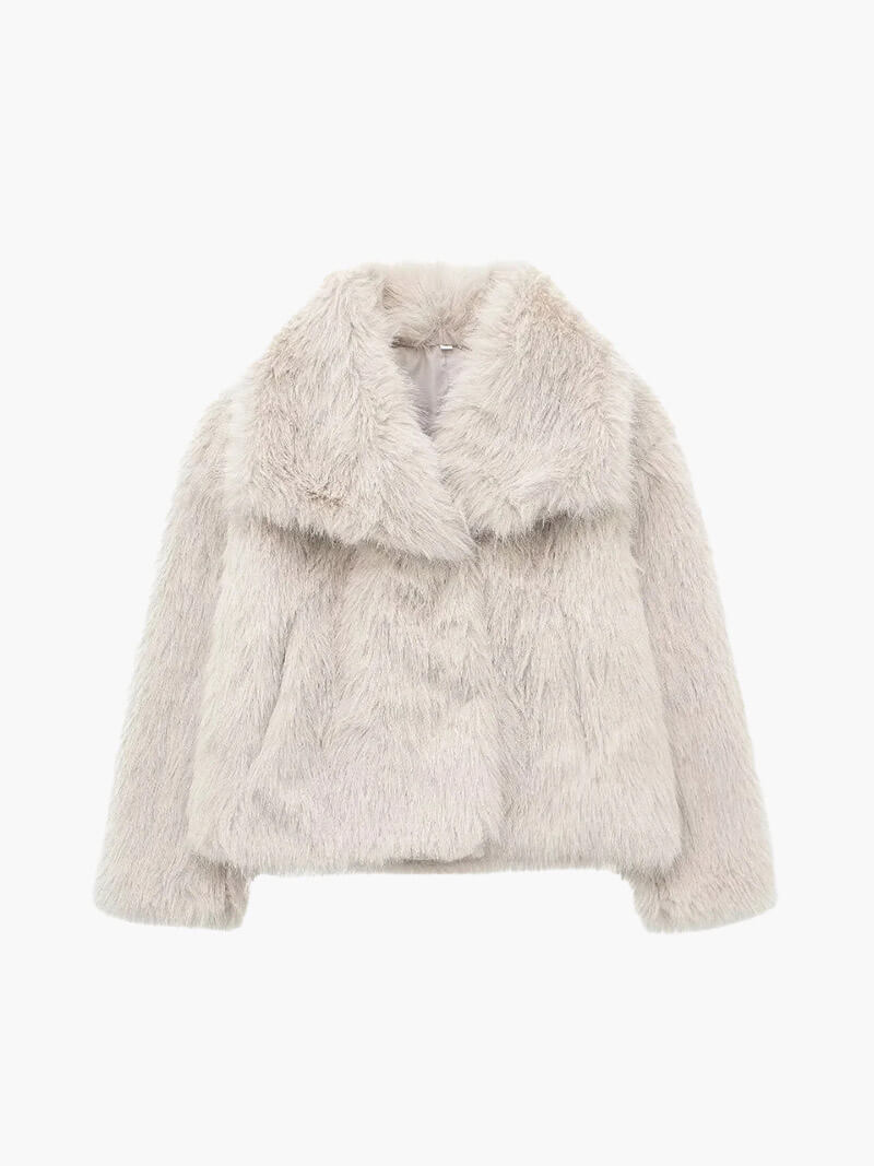 Jenna | Faux Fur Coat with Open Front
