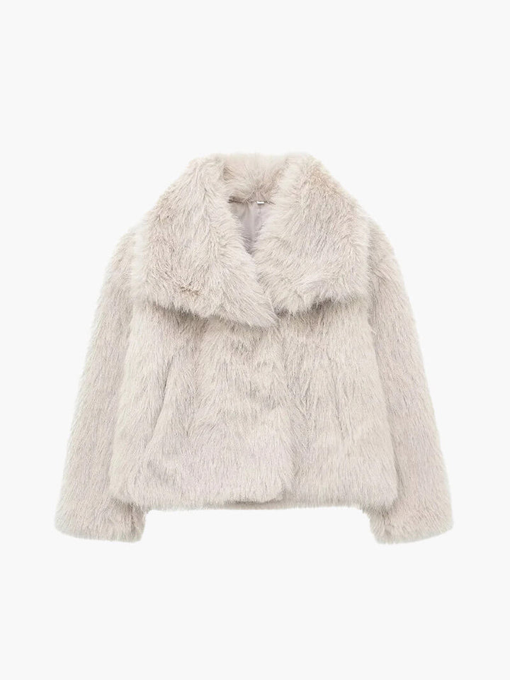 Jenna | Faux Fur Coat with Open Front