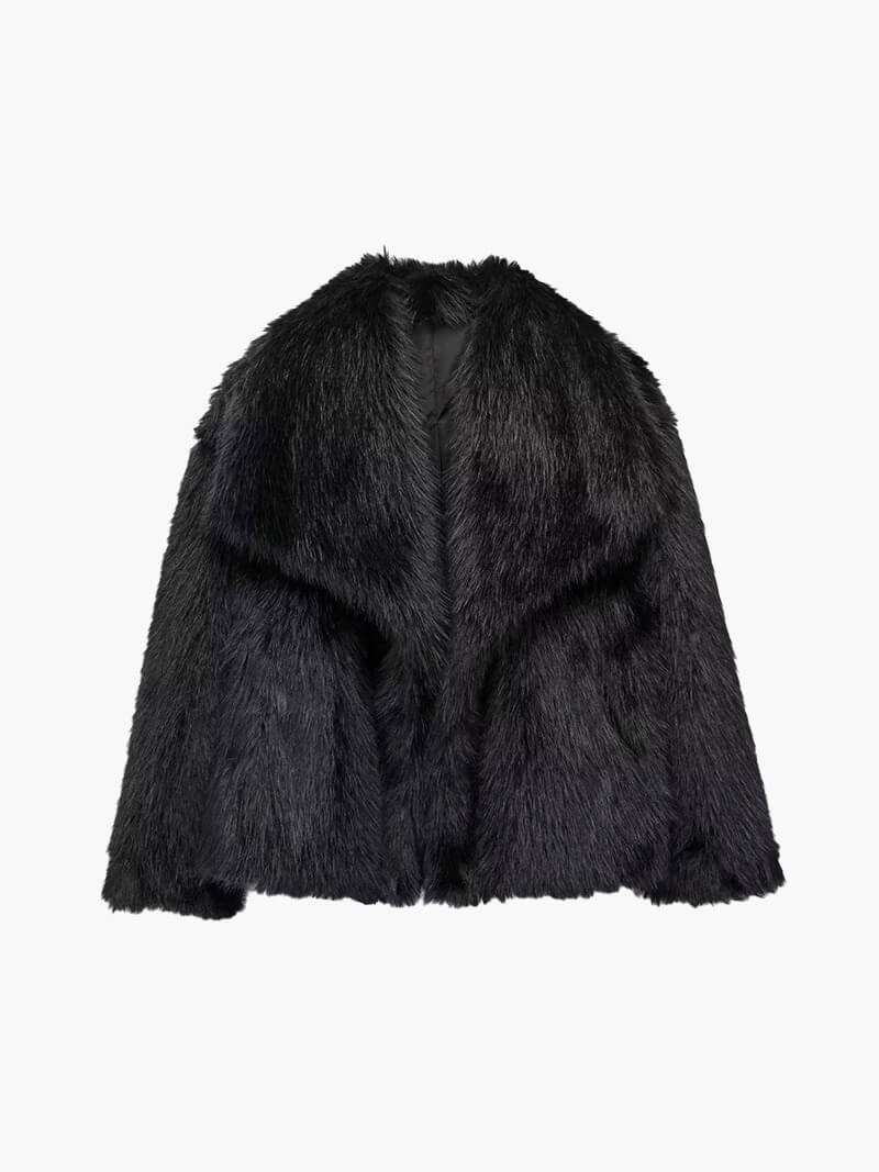 Jenna | Faux Fur Coat with Open Front