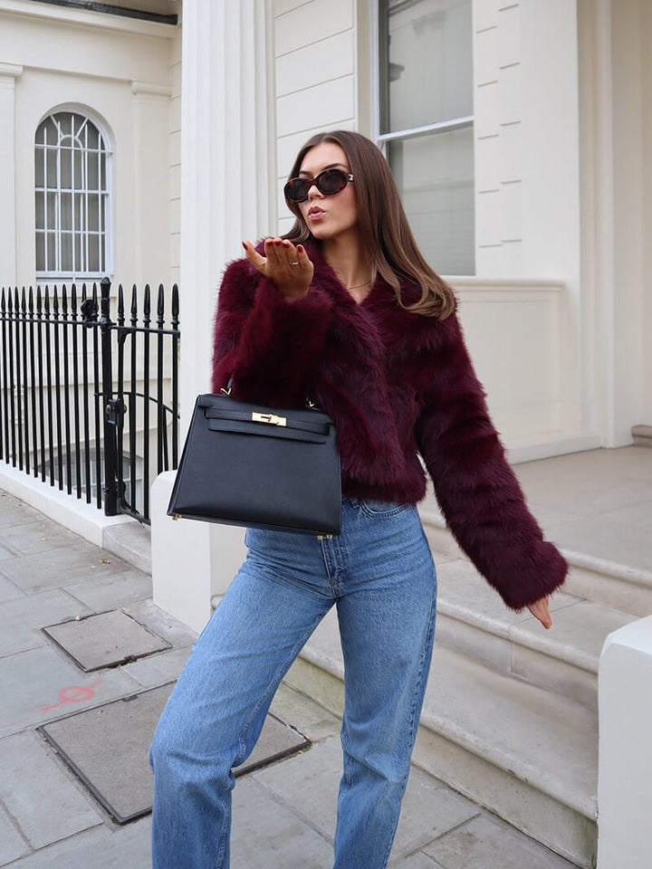 Jenna | Faux Fur Coat with Open Front