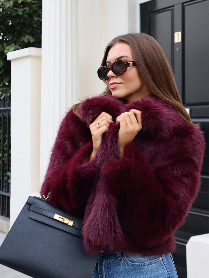Jenna | Faux Fur Coat with Open Front