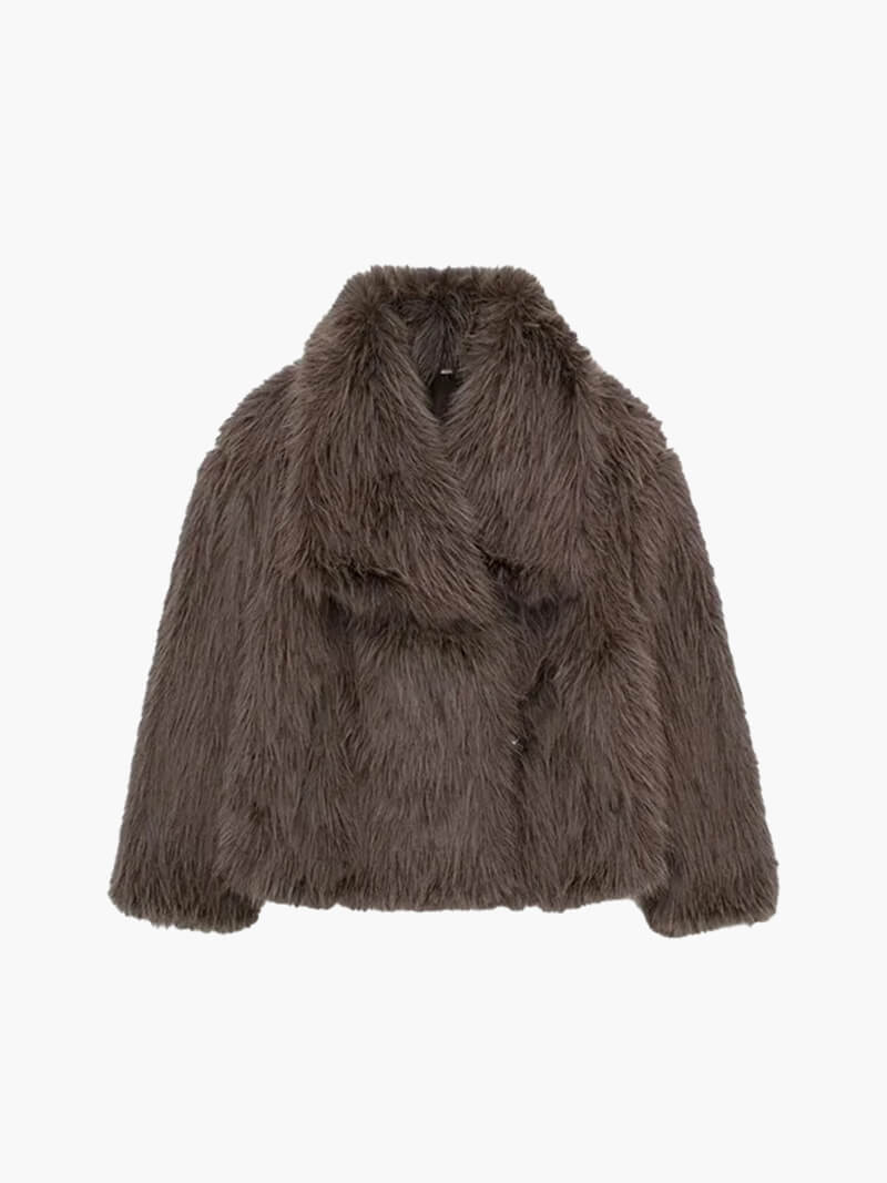 Jenna | Faux Fur Coat with Open Front