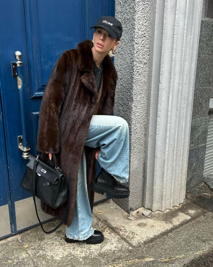 Louise | Long Faux Fur Coat in Soft Pile