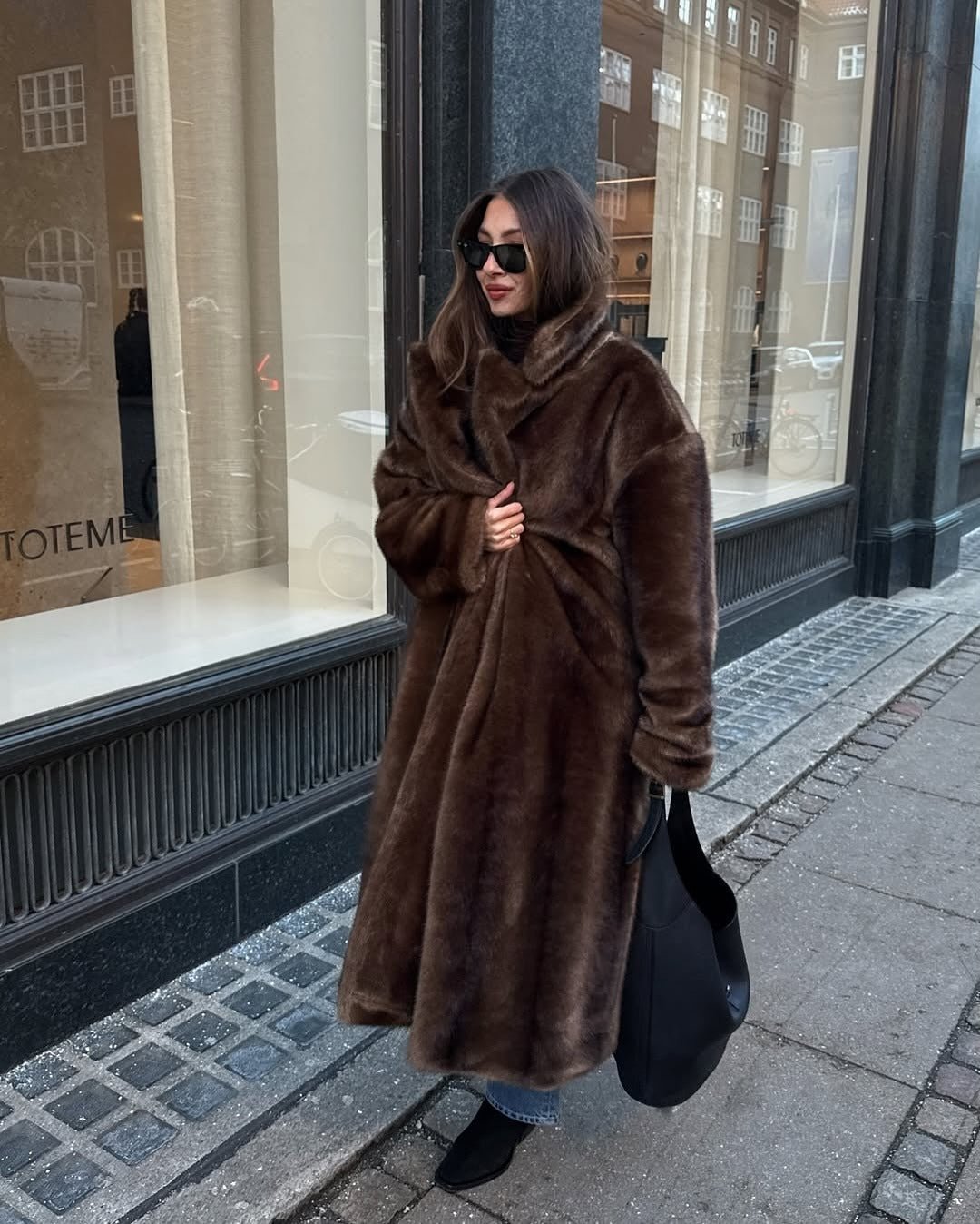 Louise | Long Faux Fur Coat in Soft Pile