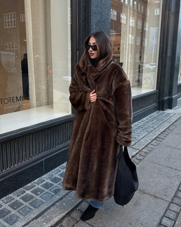 Louise | Long Faux Fur Coat in Soft Pile