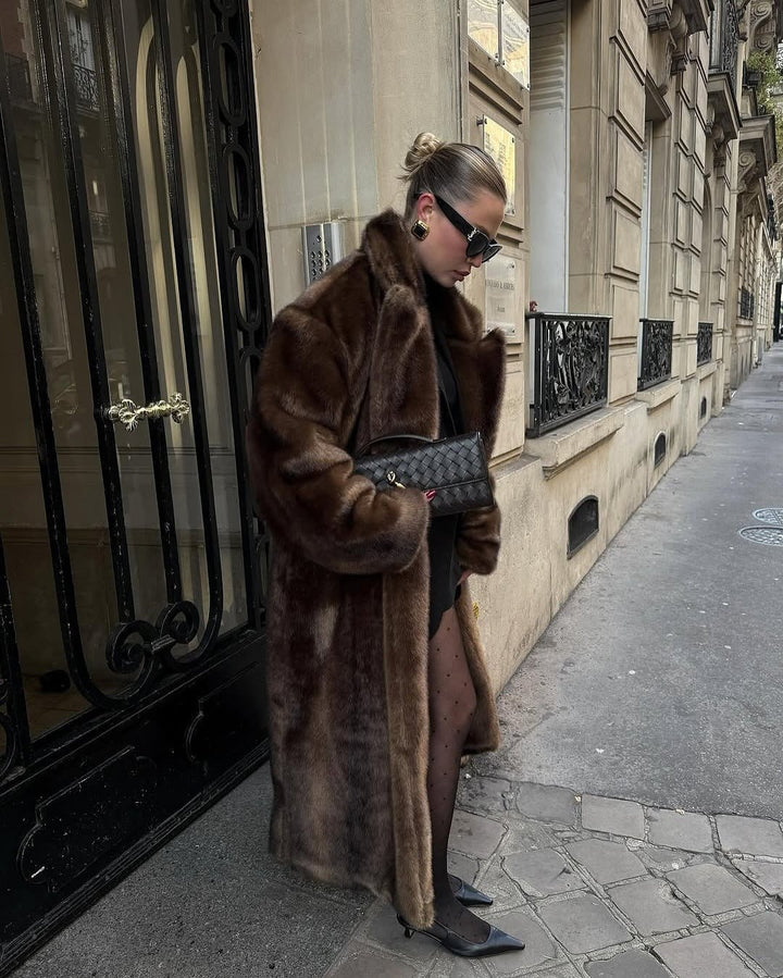Louise | Long Faux Fur Coat in Soft Pile
