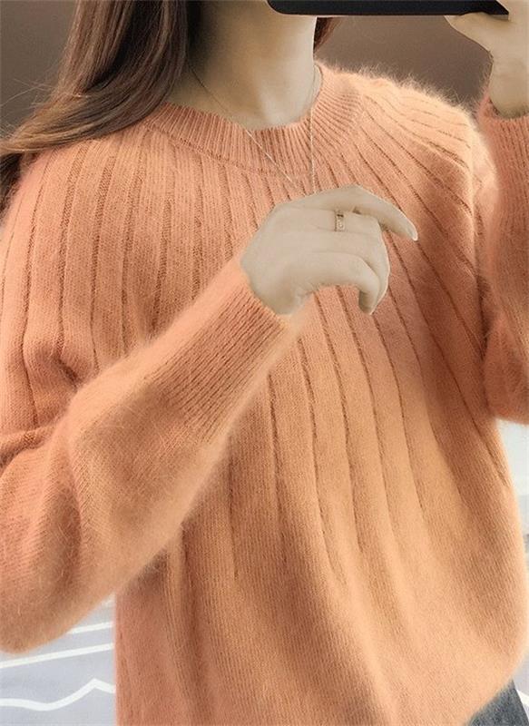 Sofie | Ribbed Knit Crew Neck Sweater