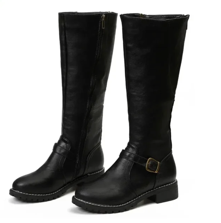 Emma | Knee High Boots with Side Zip