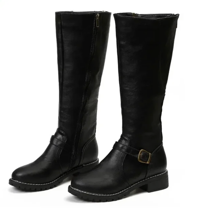 Emma | Knee High Boots with Side Zip