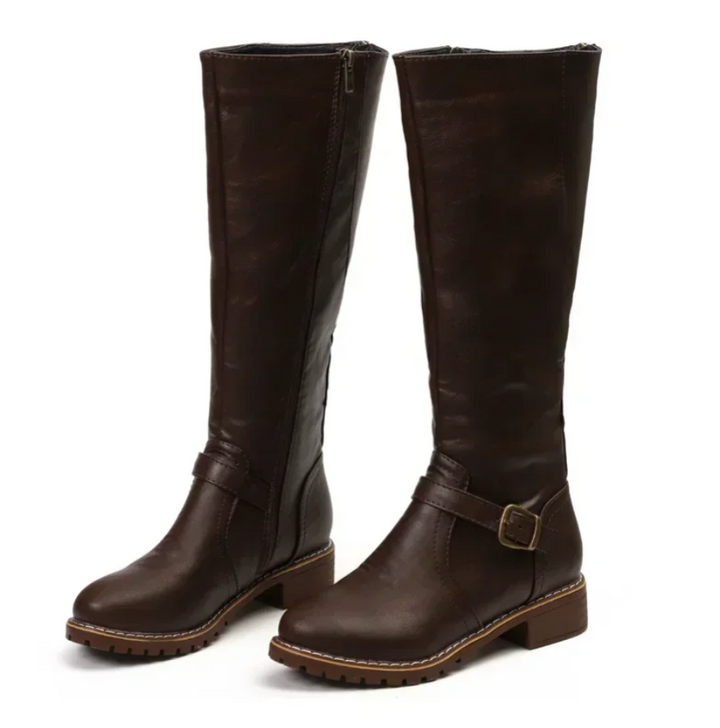 Emma | Knee High Boots with Side Zip