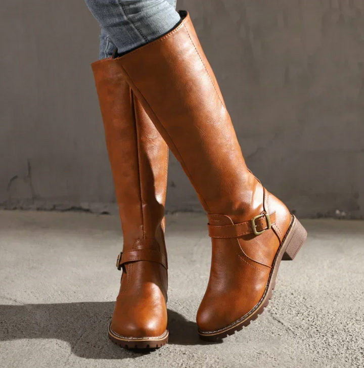 Emma | Knee High Boots with Side Zip