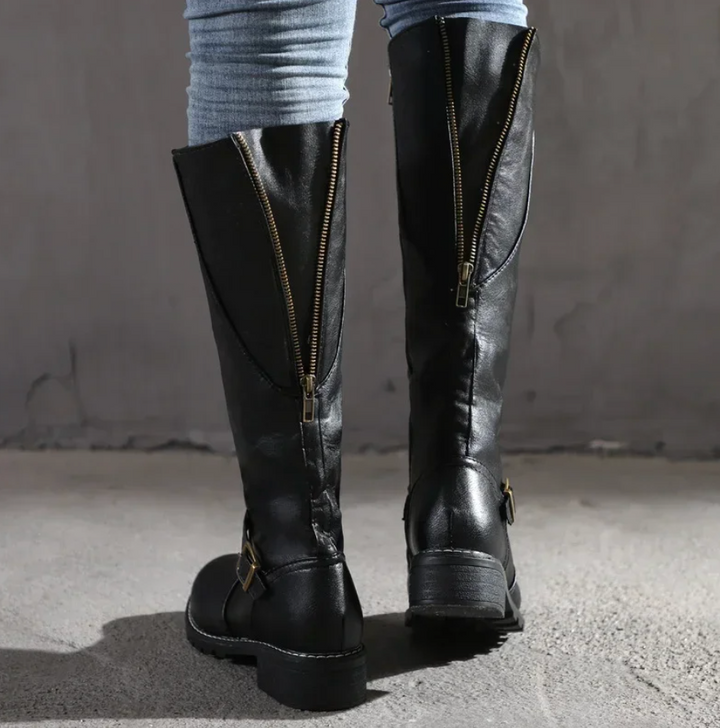 Emma | Knee High Boots with Side Zip