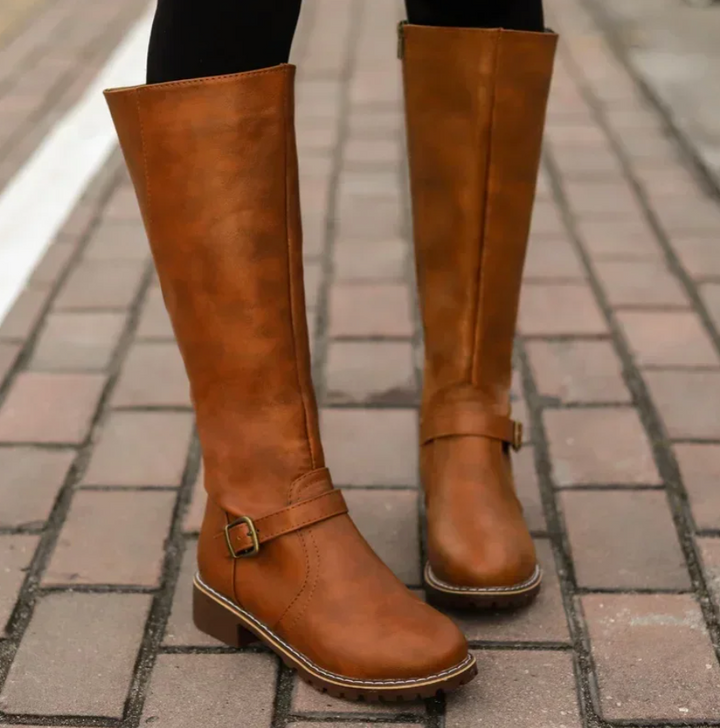 Emma | Knee High Boots with Side Zip